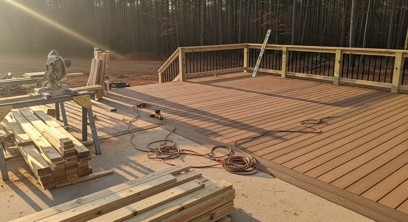 Custom residential deck construction