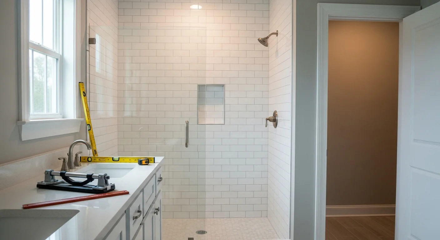Modern kitchen remodel with custom cabinets and countertops