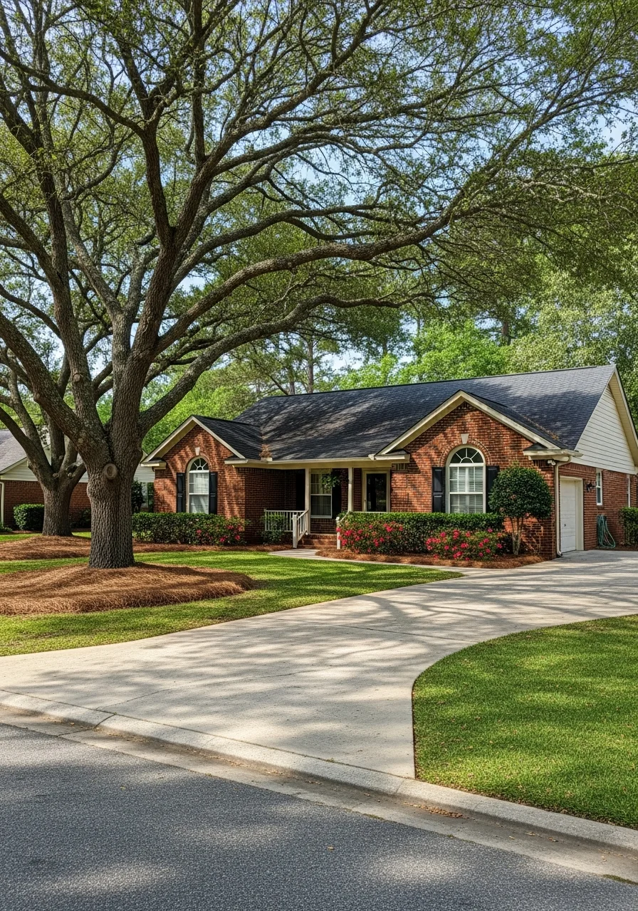 Moultrie home exterior showing typical south Georgia residential construction and landscaping.